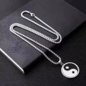 Titanium steel necklace, men's clavicle chain
