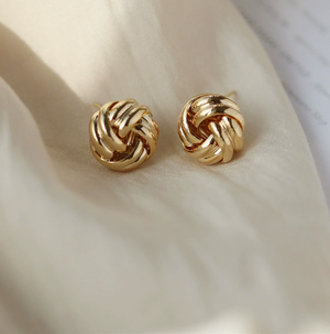 Simple Circle Braided Knot Earrings