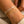 Personalized gold chain bracelet with two custom block names Brooks and Tanner