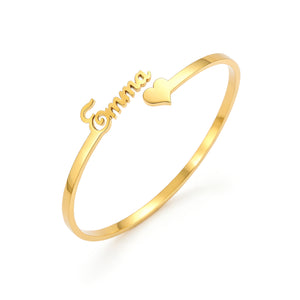 Personalized Women's Heart Letter Bracelet