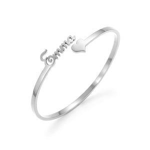 Personalized Women's Heart Letter Bracelet
