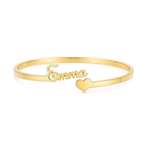 Personalized Women's Heart Letter Bracelet